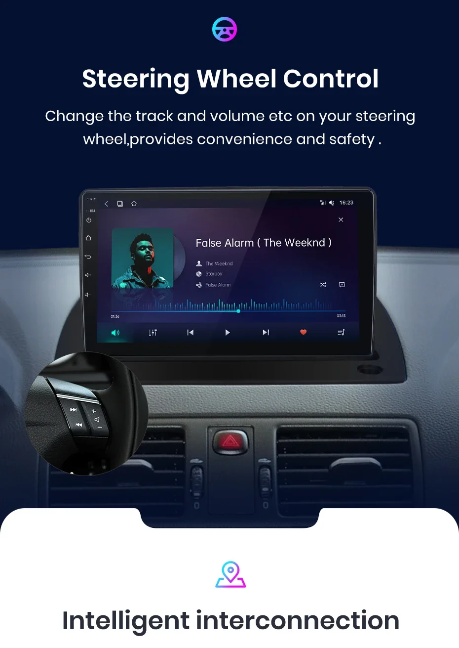 Junsun drahtloses Carplay Android Autoradio für volvo xc90 2012-2016 Auto intelligente Systeme rds bt dsp 2 din Autoradio – Detail 14