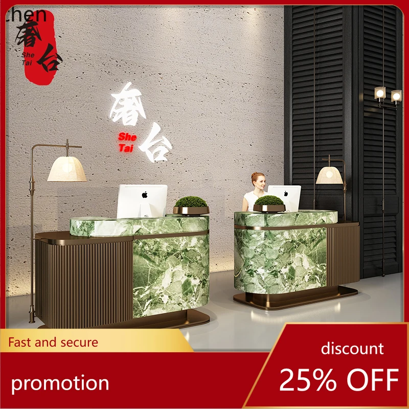 HT Hotel Sales Department Reception Desk Clubhouse Beauty Salon Water Bar Marble checkout page