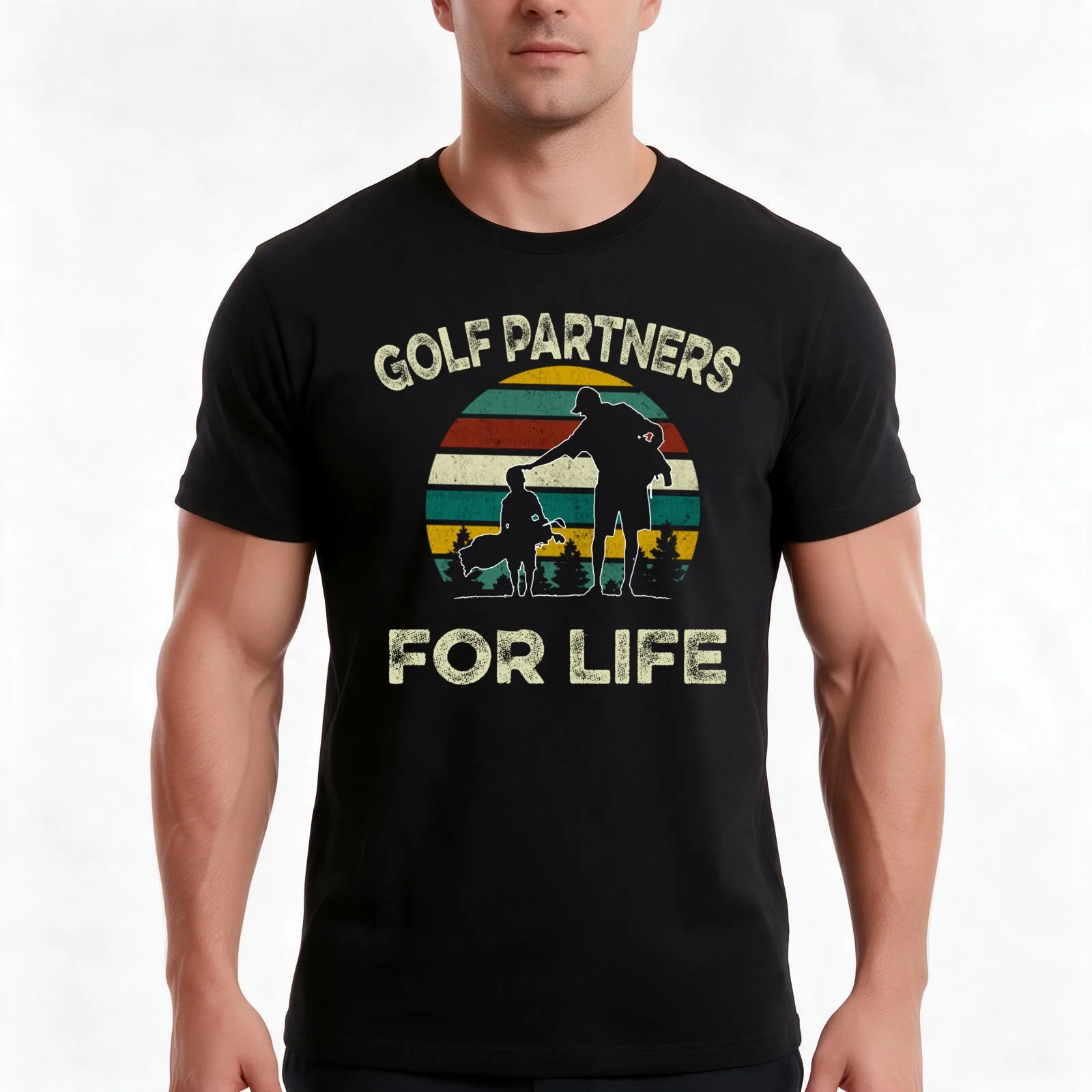 Golfing T Shirts Matching Father Daughter Golf Partners For Life Shirts Father's Day Gift Idea Vintage Best Friends Shir T-Shirt