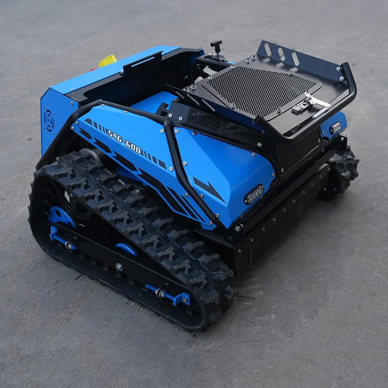 Remote Control Crawler Mower with 300m Range 800mm Width 10-200mm Remote Height 70° Slope Hybrid High Low Speed for Lawn Care view 6