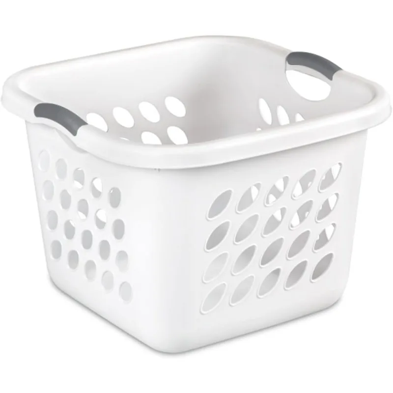 12 Pack Laundry Baskets, 1.5 Bushel Plastic Hampers, Ultra Square