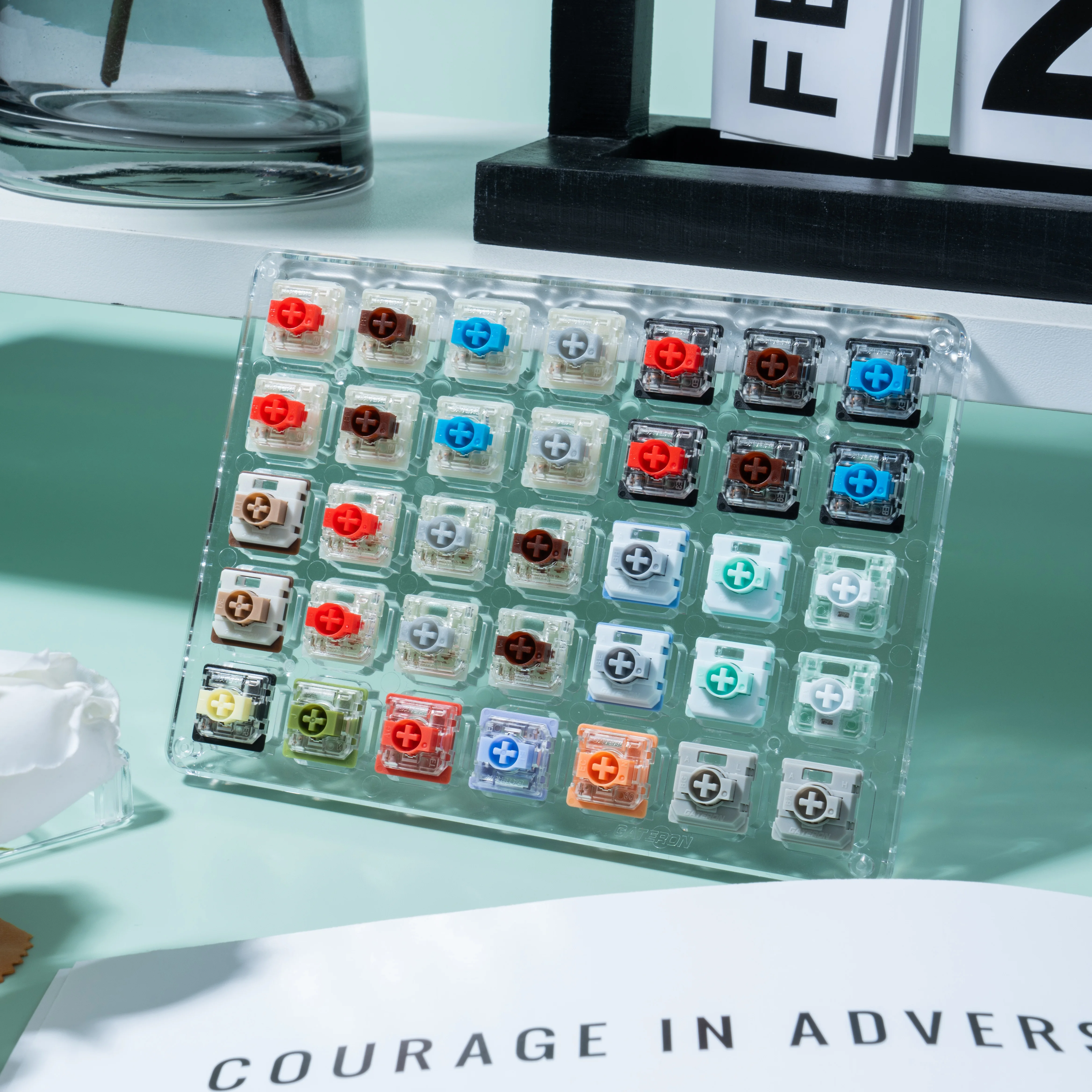 GATERON Low Profile Mechanical Magnetic Switch Tester 35 Samples Customized For DYI Hot Swap LP Mechanical Magnetic Keyboard