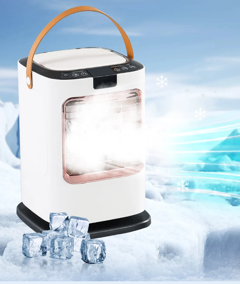 Humidification Refrigeration Small Fan Portable Mini Electric Cooling Fan 2nd Generation Negative Ion Desktop Fan Healthy Cool