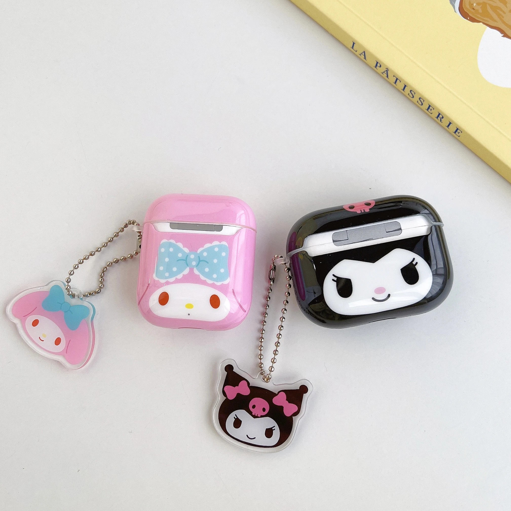 Sanrio Soft IMD Earphones Case For Apple AirPods 1 2 3rd Pro Cover My melody Kuromi Protective Headphone Box Bag With 3D Pendant