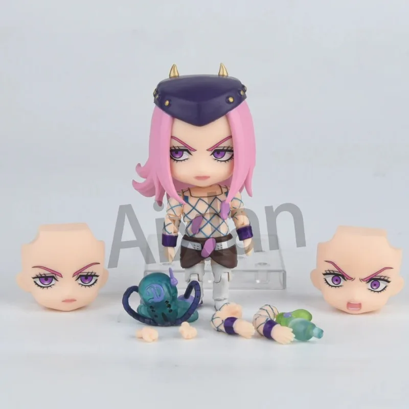 Aixlan#2026 JoJo's Bizarre Adventure Figure Narciso Anasui Cute Edition 10cm JOJO PVC Action Figure Amine Collectible Figurine