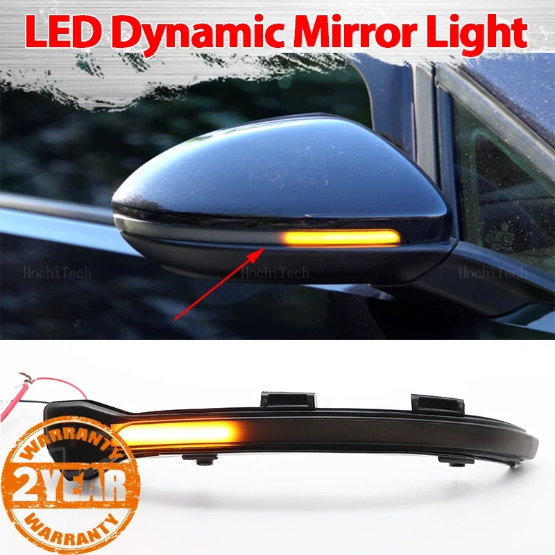 For VW Golf 7 GTI R GTE GTD MK7 7.5 Touran Jetta MK7 Dynamic LED Turn Signal Lights Rearview Mirror Indicator Blinker Repeater