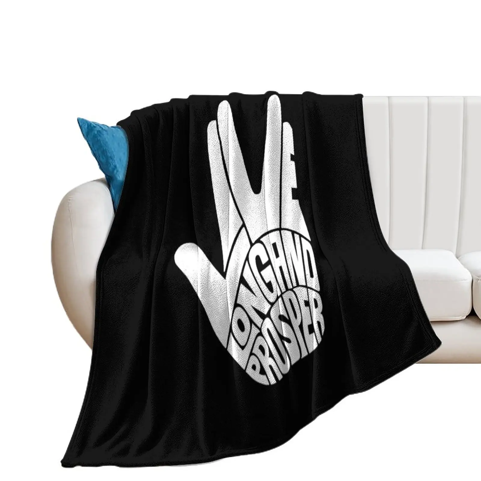 Star Trek Live Long and Prosper White Throw Blanket Plaid on the sofa Soft Beds Blankets