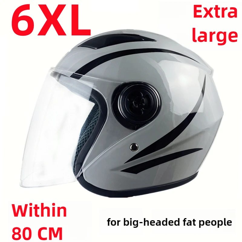 6xl motorcycle helmet 6XL Big Head Circumference 65cm Motorcycle Helmet Big Head Helmet Autumn  Winter Warm Helmet for Men Women casco moto