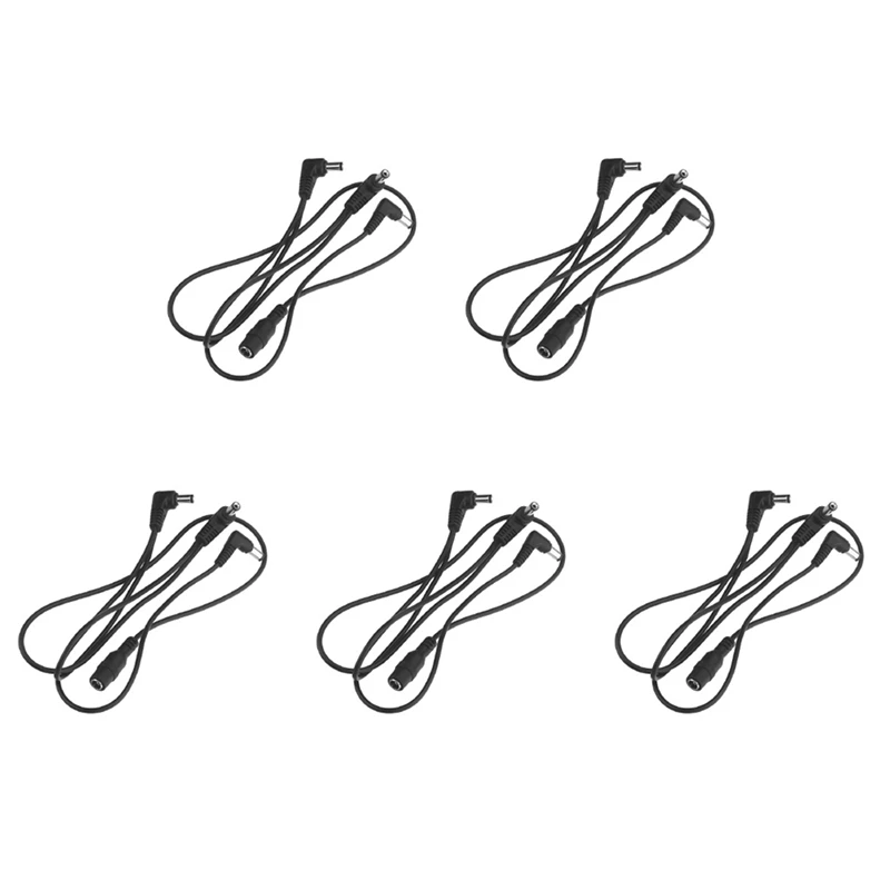 

5X Vitoos 3 Ways Electrode Daisy Chain Harness Cable Copper Wire For Guitar Effects Power Supply Adapter Splitter Black