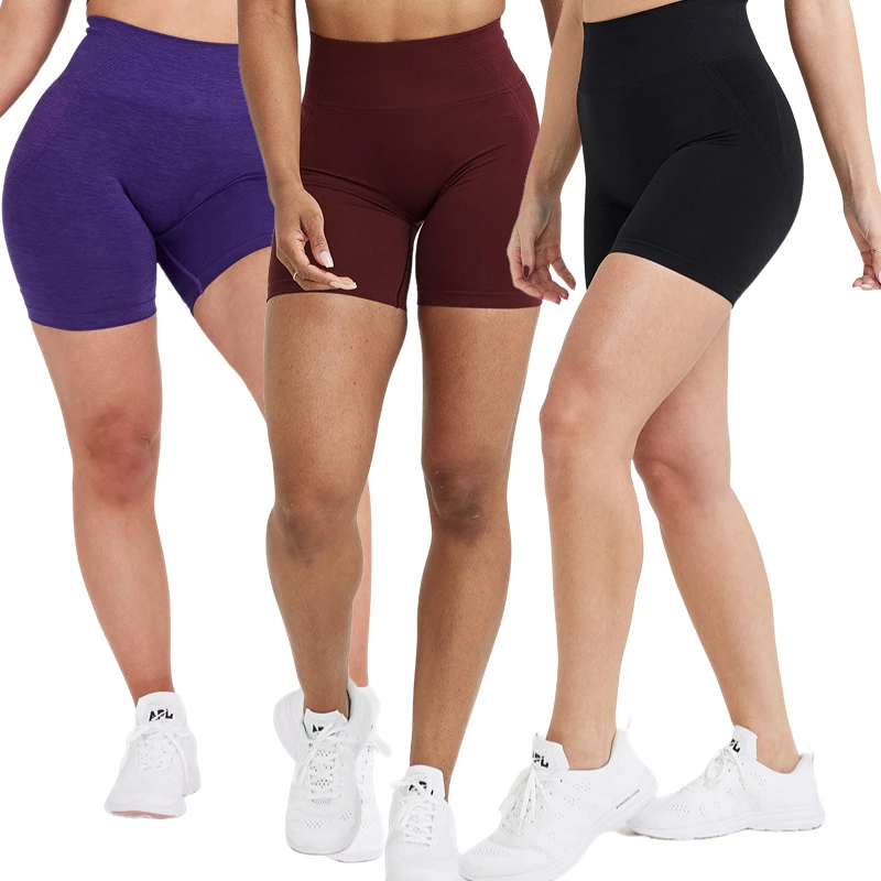 3 Pack Effortless Seamless Shorts Women High Waist Yoga Shorts Butt Lifting Workout Shorts Fitness Running GYM Oneractive Shorts