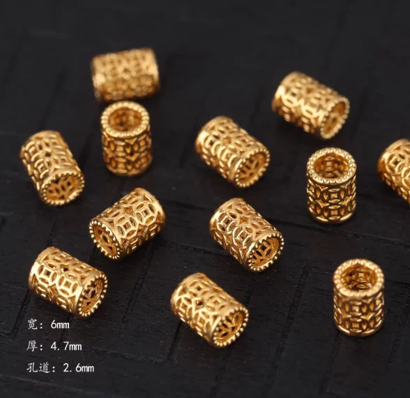 

18k real gold coins spacers gold stoppers