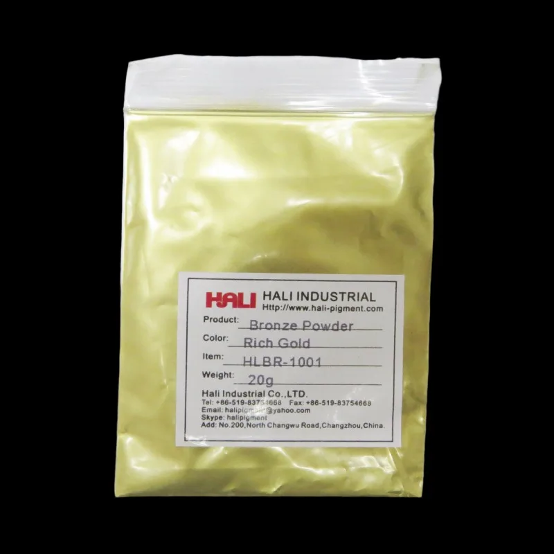 20 جرام/الحقيبة مسحوق برونزي غني برونزي نحاس صبغة اللون: ذهبي غني باللون الذهبي الشاحب: HLBR-1001