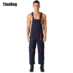 Mens Wear Resistant Overalls Jumpsuit Adjustable Straps Multiple Pockets Work Dungarees Male Bib And Brace Coveralls