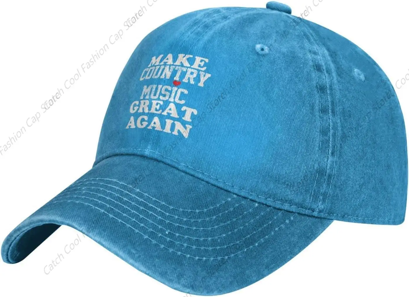 

Make Country Music Great Again Baseball Cap for Men Women Vintage Trucker Denim Hat Washed Cotton Fashion Unisex Adjustable