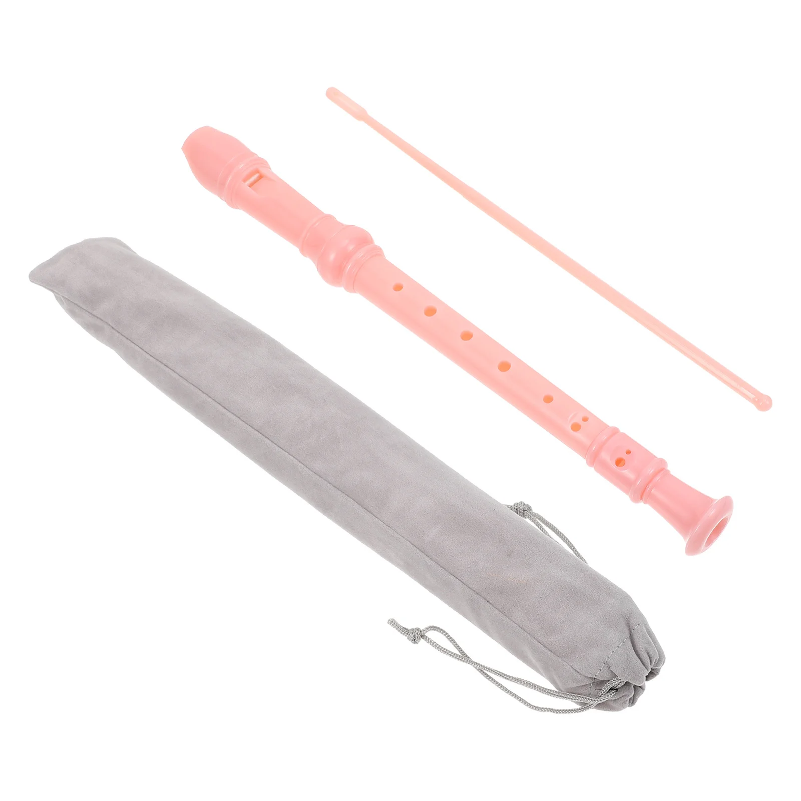 1 zestaw Flet Traversowy Soprano 8 Dziurkowy Klarinet Różowy Wytrzymały Instrument Muzyczny Edukacyjny Do Nauki Muzyki