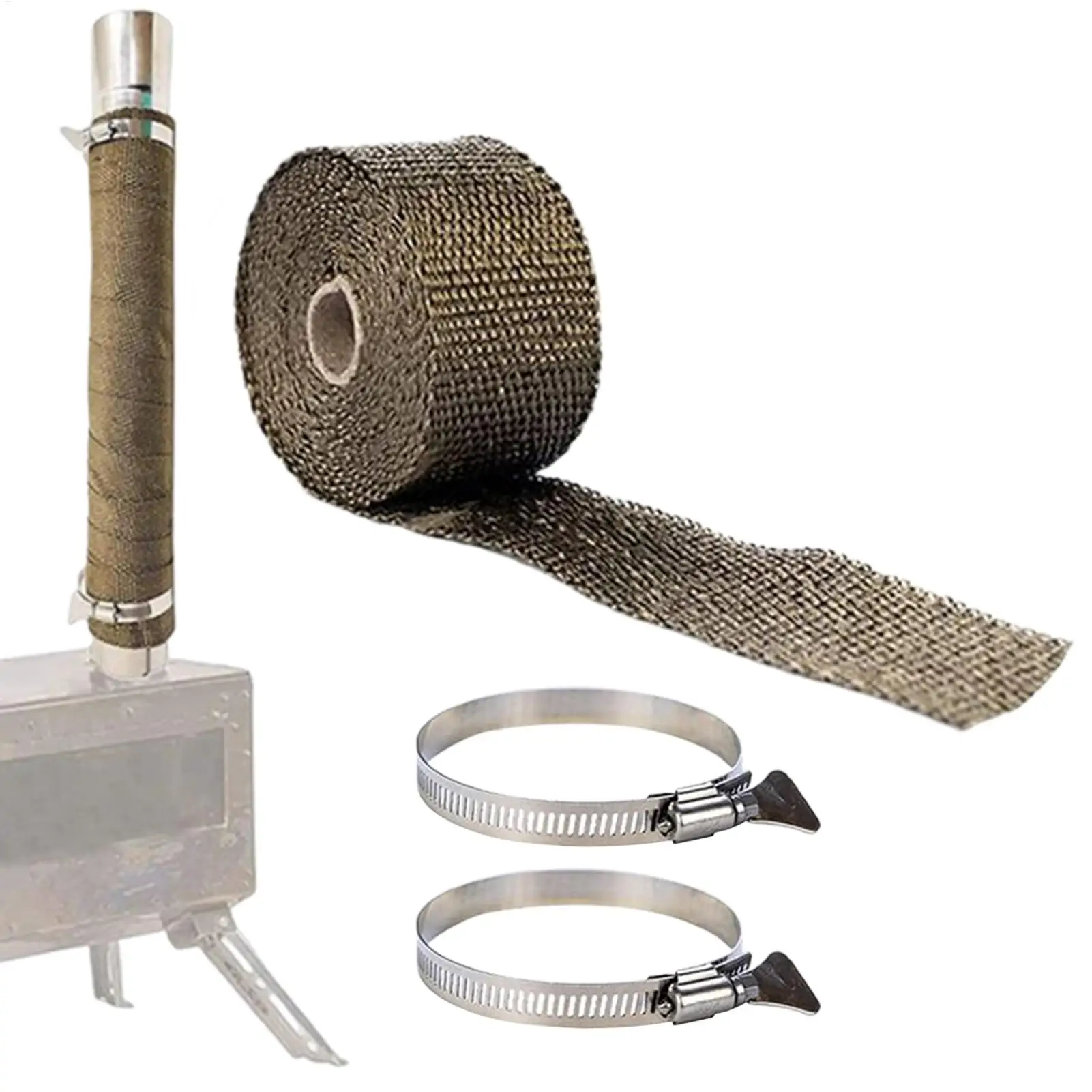Protector de tubo antiescaldaduras, cinta protectora extraíble para envoltura de tubo, calentador de cable eléctrico, tubo de escape para chimenea