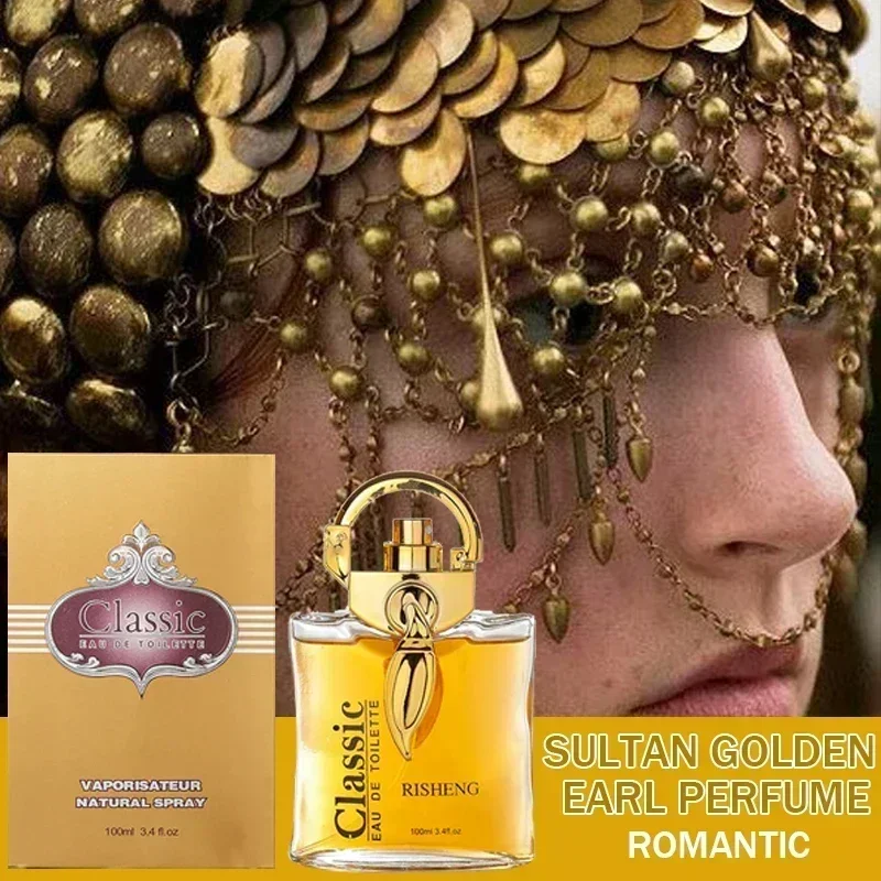 

100ML Original Sultan Perfume Dubai Dan Arabia Elegant Long Lasting Scent Fragrance Spray Gold High Quality Packaging Deodorants