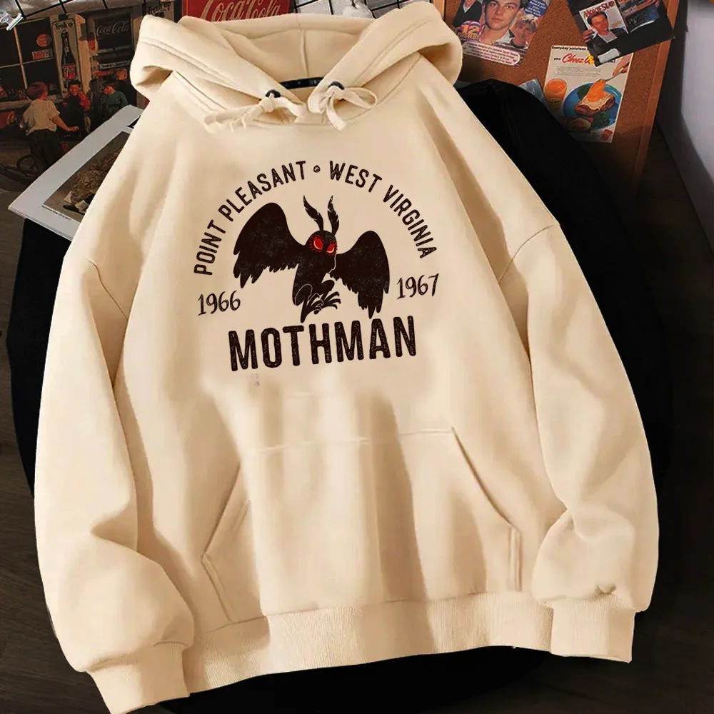 Mothman Hoodie Wanita Kawaii Gothic Keringat Y2k Pakaian Vintage Wanita