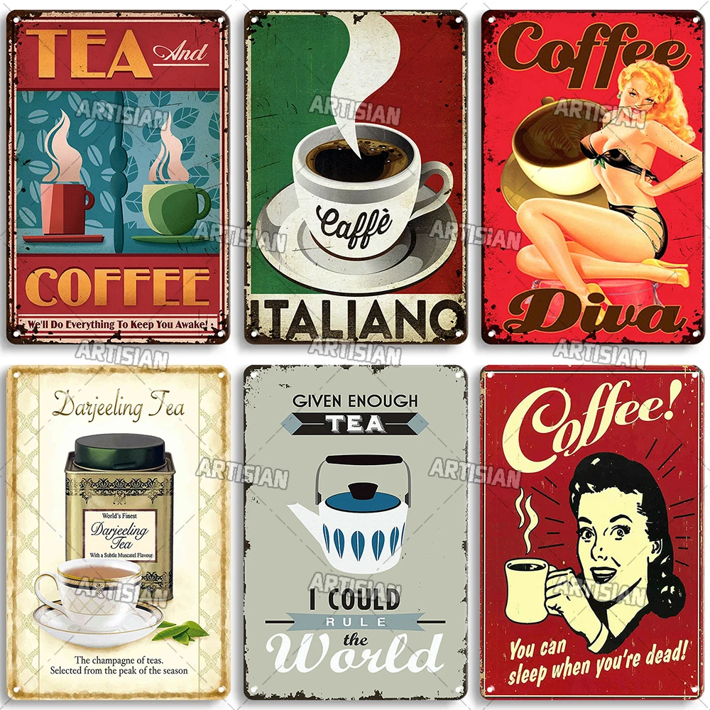 Rusty Coffee Metal Poster Deco - đánh giá và giá Coffee And Tea Lyrics