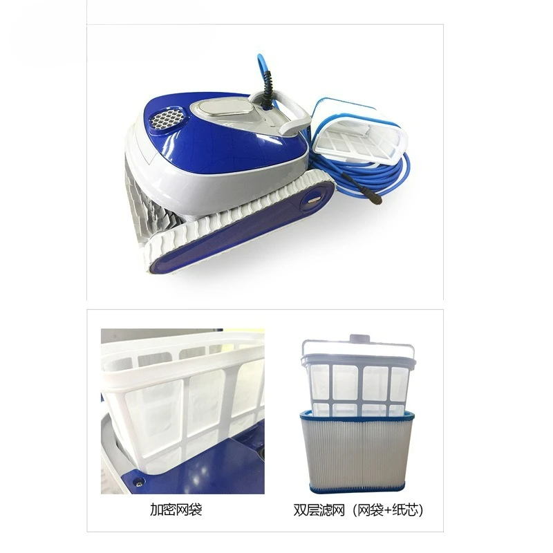 Pool Sewage Suction Machine Automatic Intelligent Underwater Sweeper Wall Climbing Remote Control Swimming Pool Cleaning Robot