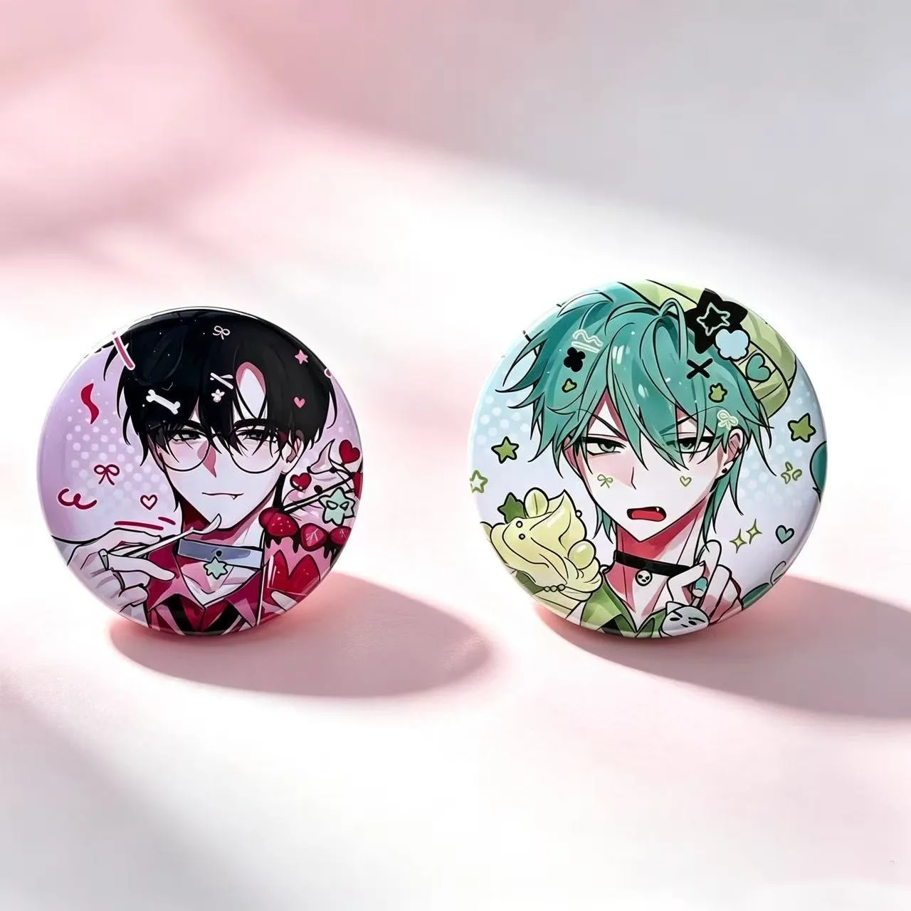 2PCS Alien Stage Anime Badges Collection Anime Music Game Characters for Otaku Fans Anime Gaming Conventions Accessories