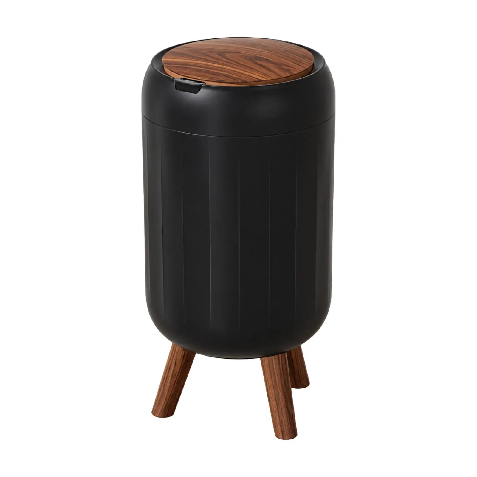 Induction Smart Trash Can 28L Automatic Touchless Garbage Bin with Modern Round Design and Raised Base for Bathroom