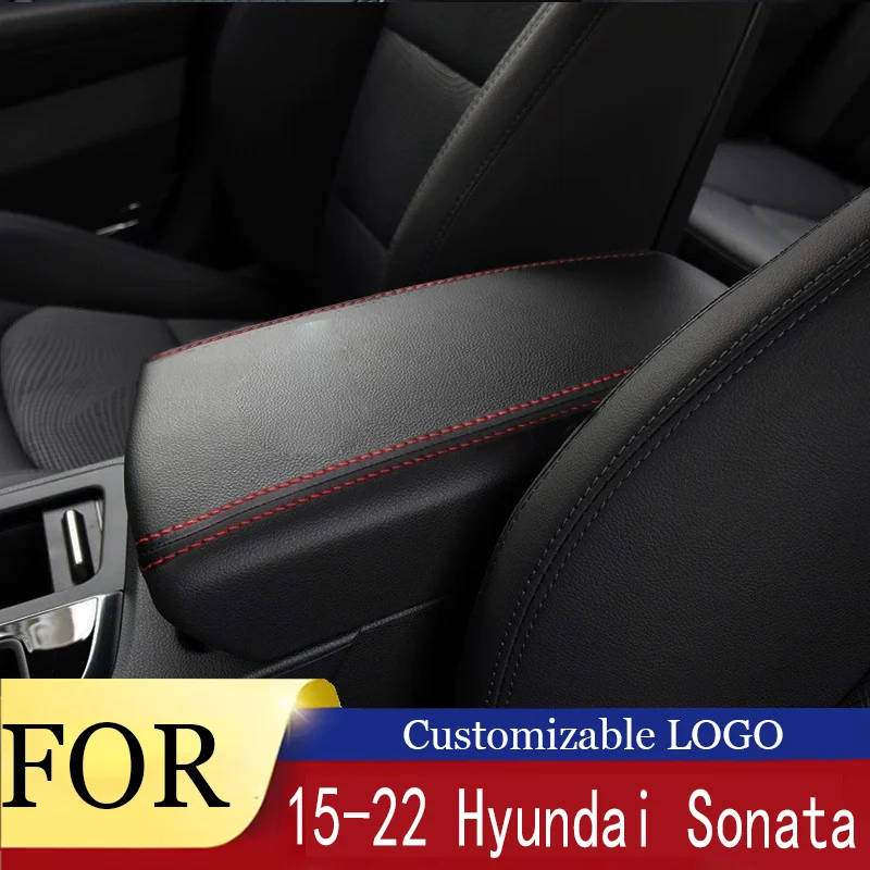 

FOR 2015-2022 Hyundai Sonata Car Center Armrest Box Leather Cover Hand Box Protective Leather Automotive Interior Modification