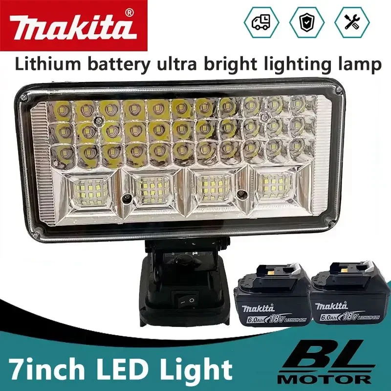

Беспроводной фонарь Makita 7 дюймов, аккумулятор Li-ion BL1430 BL1830, светодиодный рабочий фонарь, аварийный светильник, фонарь для кемпинга, для Makita 18В