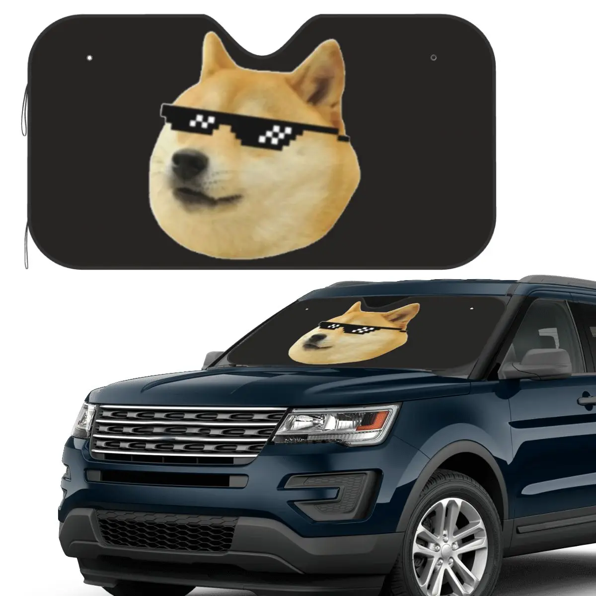 

Doge Shiba Inu Memes Sunshade Windscreen Car Front Windshield Window Sun Visor Accessories Covers
