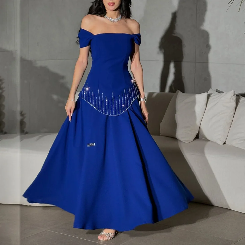 

ROYET Sequined Strapless Off The Shoulder Mermaid Elegant Prom Gown Ankle Length Pleat Classic Evening Dress Customized New 2025
