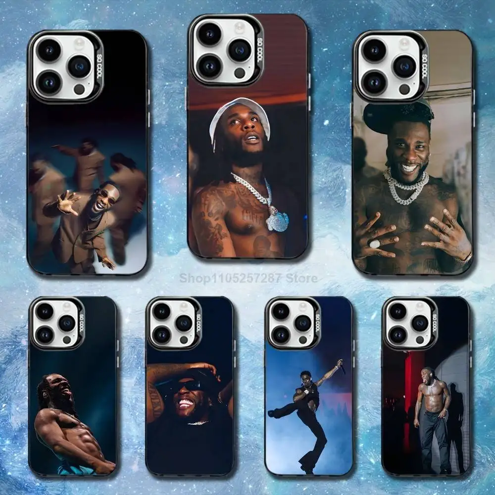 

Singer B-Burna B-Boy Cool Case For iPhone SE,13,11,XS,14,MAX,12,Pro,17,15,Mini,16,Black Matte Silicone Cover