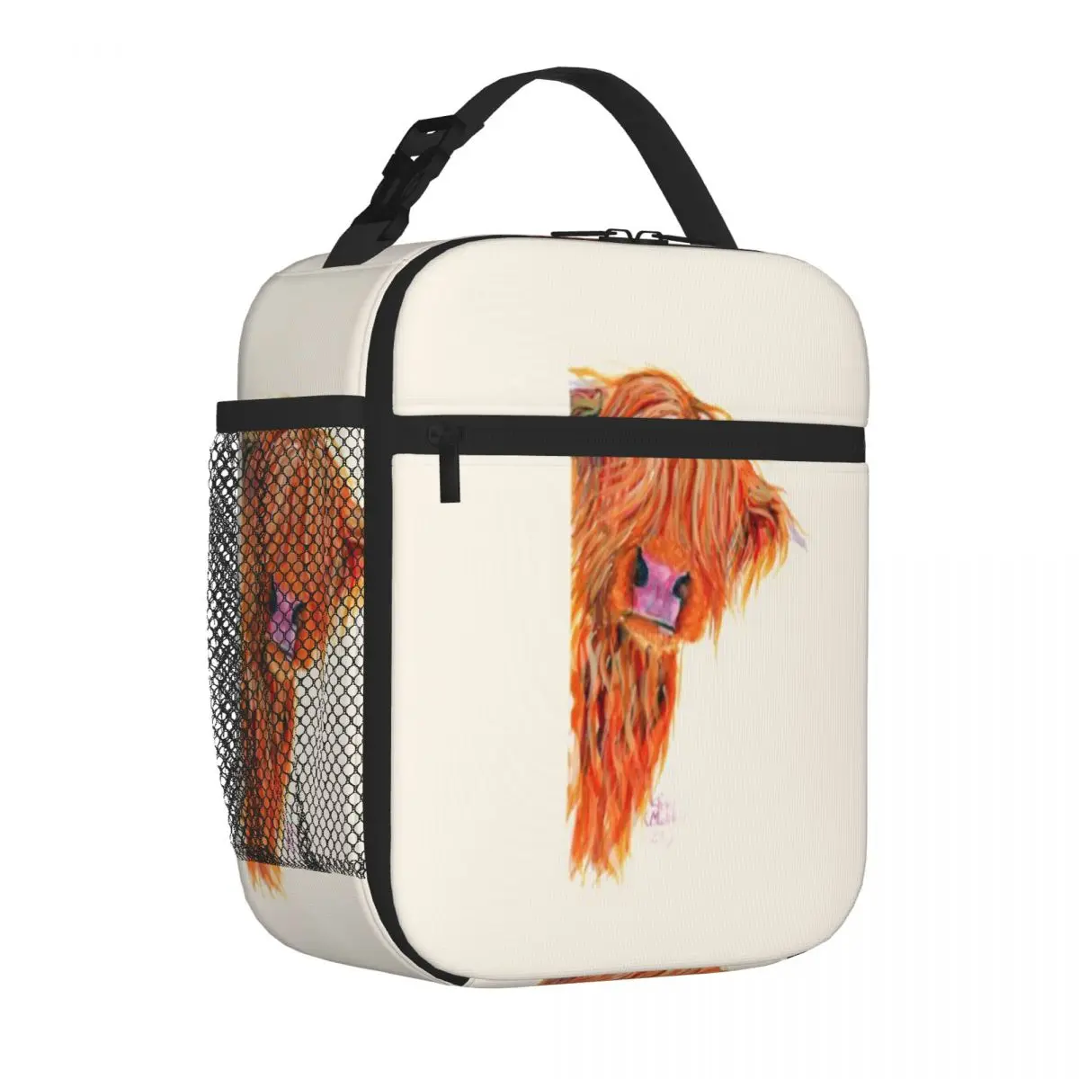 Bestselling HIGHLAND COW PEEKABOO BY SHIRLEY MACARTHUR Tropical Kids Lunch Bag Long Drive Thermal Food Carrier