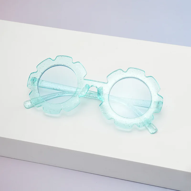 Cute Floral Round Sunglasses Fashion Glasses for Youngsters Durable PC Frame, Perfect for Outdoor Fun & Fashion Shows