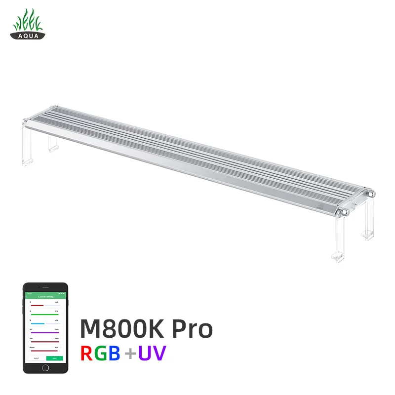 

WEEK AQUA M Series M800K 80cm 90cm RGB UV LED APP Smart aquarium lighting for aquarium