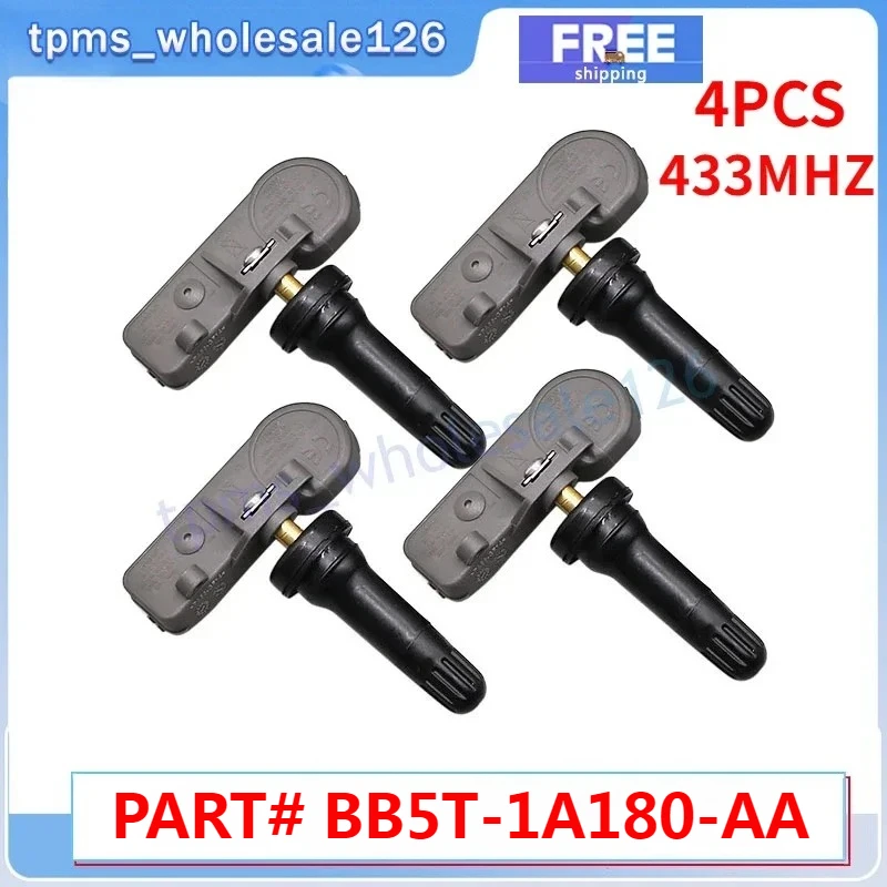 4Pcs Tire Pressure Sensor BB5T-1A180-AA DR3V-1A180-DA For 2014-2016 Ford Edge Escape Explorer 433MHZ TPMS BB5Z1A189A BB5T1A150AA