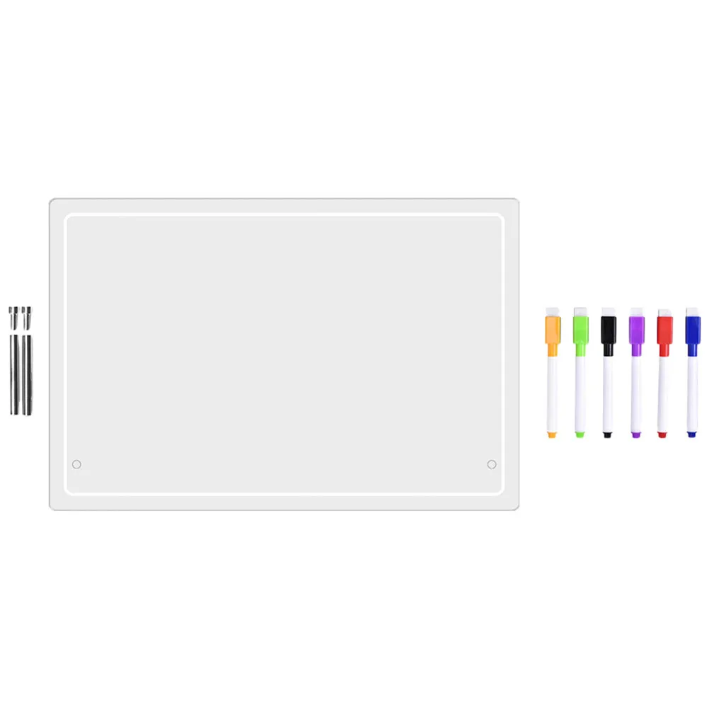 

1Set Acrylic Dry Erase Board Clear Desk Whiteboard Desktop Writing Board Daily Memo Planner Organizer Tabletop to Do List