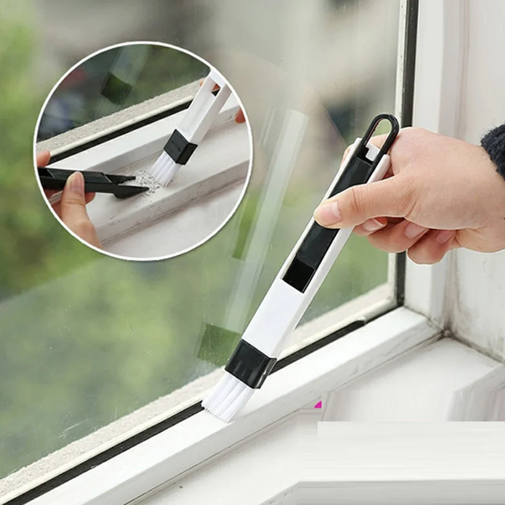 Portable Two-in-Cleaning Brush Multifunctional Door And Keyboard Groove Cleaner Dust Shovel Rail Cleaning Tool - zdjęcie 1