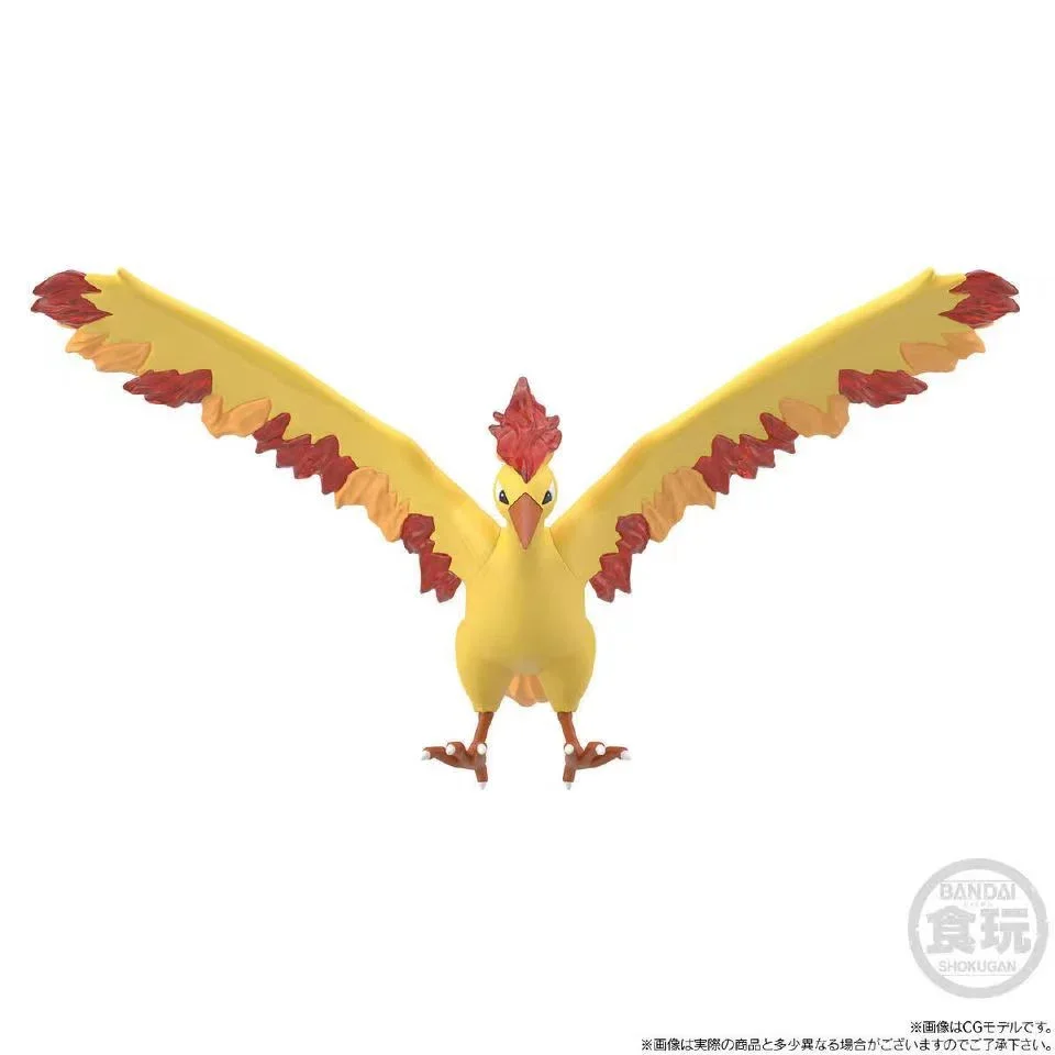 Bandai figuras de acción de Pokémon Legendary Bird, juguetes de modelos coleccionables de Pokémon, escala del mundo, figuras de acción de Anime Moltres Articuno Zapdos