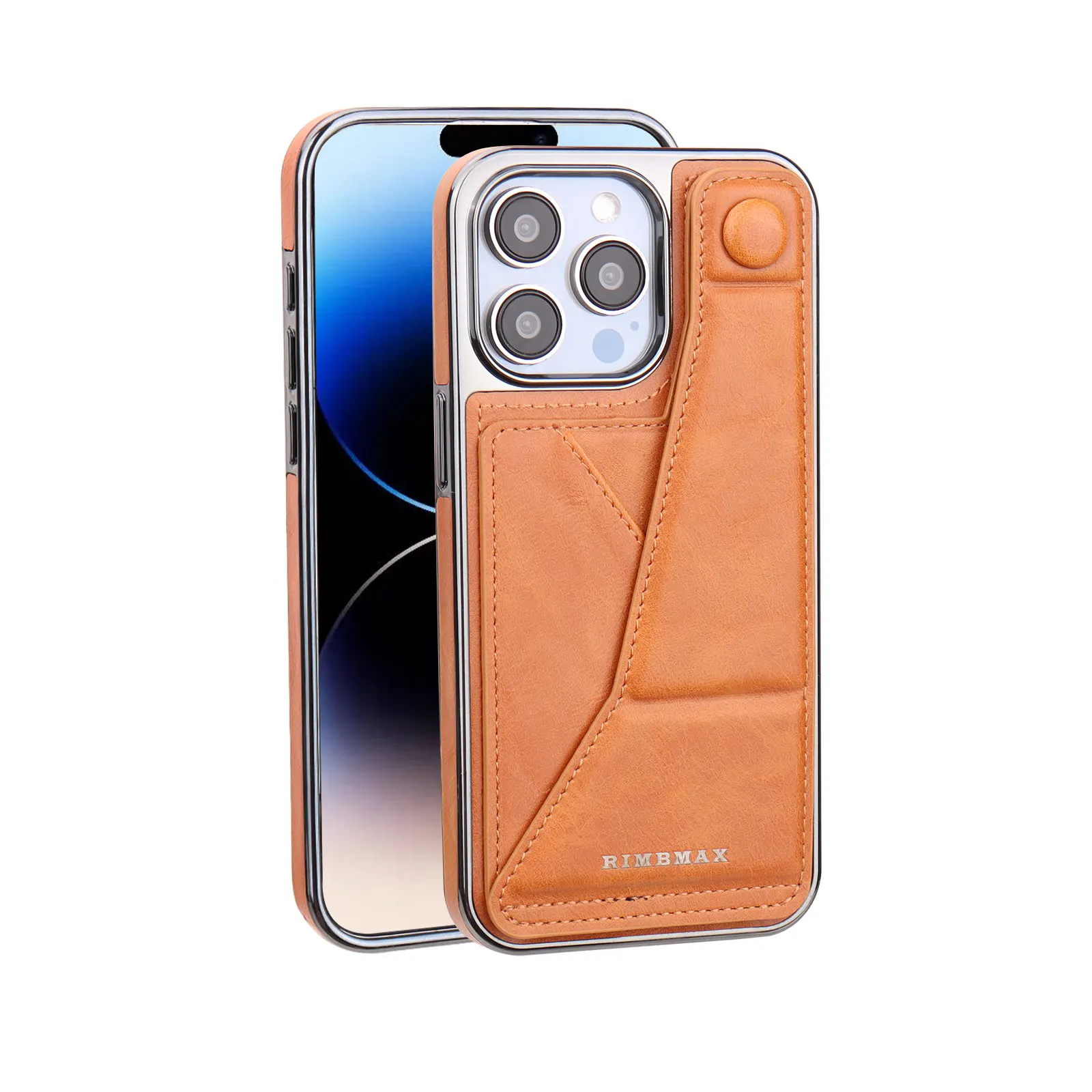 Luxury Folding Kickstand Cards Solt Wallet Leather Phone Case For iPhone 15 16 Pro Max 14 Plus 13 12 Bag Plating Cover Bracket