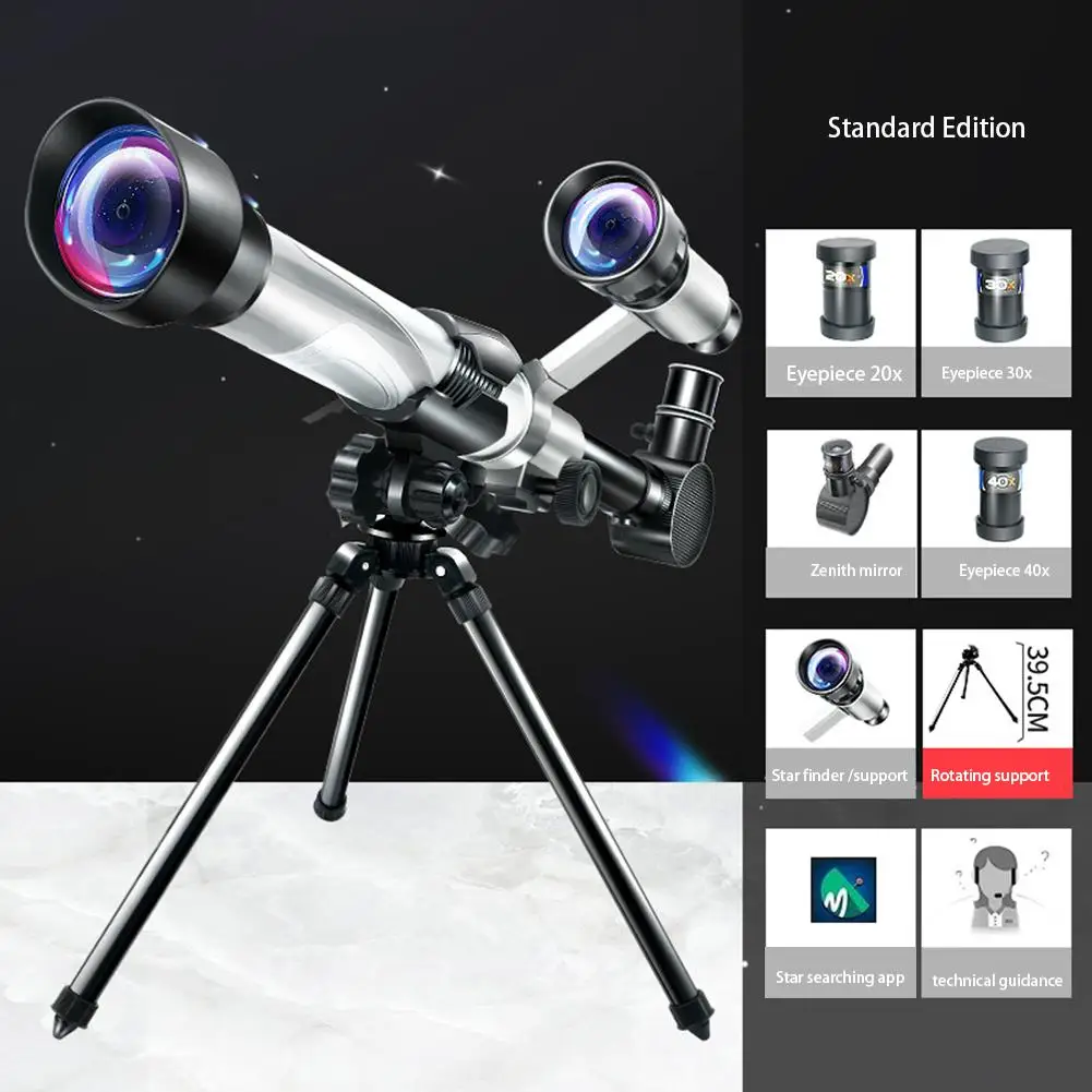 Professional Astronomical Telescope Powerful Monocular Portable HD High Magnification Moon Space Planet Observation Gifts