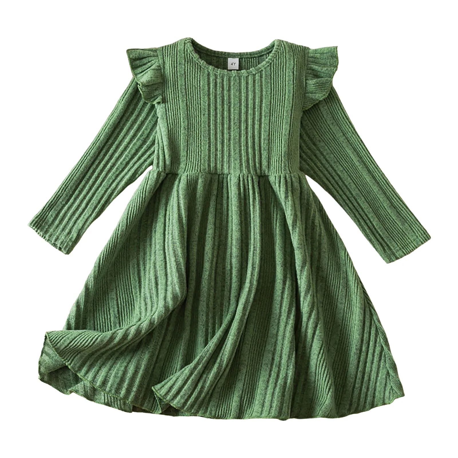 

Belle Dress Girls Long Sleeved Dress Comfortable Soft Warm Fashionable And Casual Flying Sleeves Party Girls Short Dress