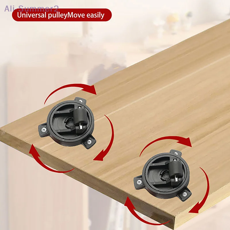 {Summer2} Ensemble de 4 roulettes universelles mobiles silencieuses avec rotation à 360 degrés - Parfait pour les meubles de maison et de bureau