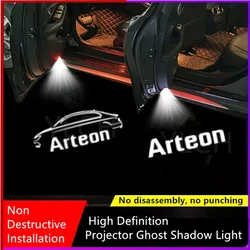 2PCS Car Door Emblem LED Light Welcome Lamp Wireless Laser Projector For VW Arteon 2017 2018 2019 2020-2022 2023 AUTO Accessorie