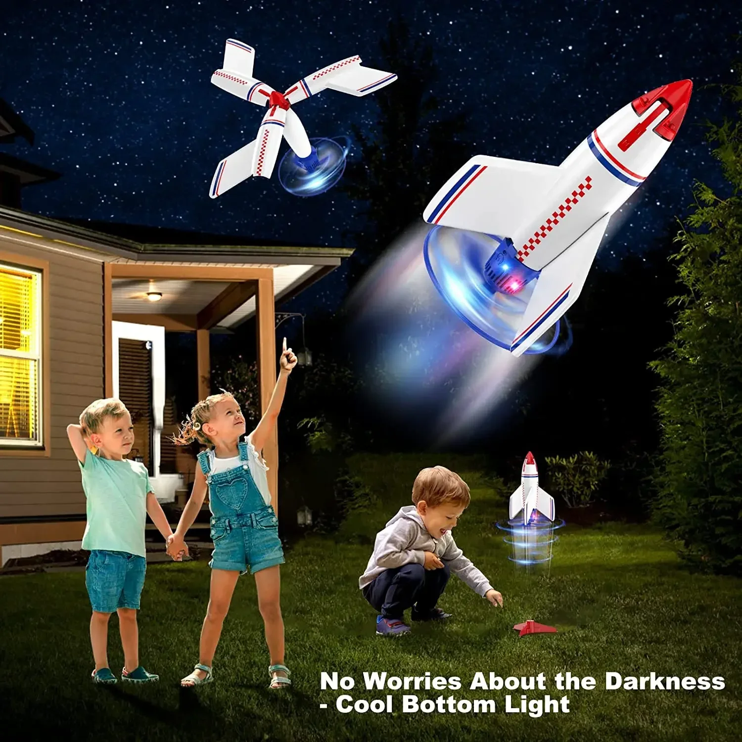 Rocket Launcher for Kids Electric Motorized Air Rocket Toy Outdoor Rocket Toy for Kids Ages 8-12 Gift for Kids Boys