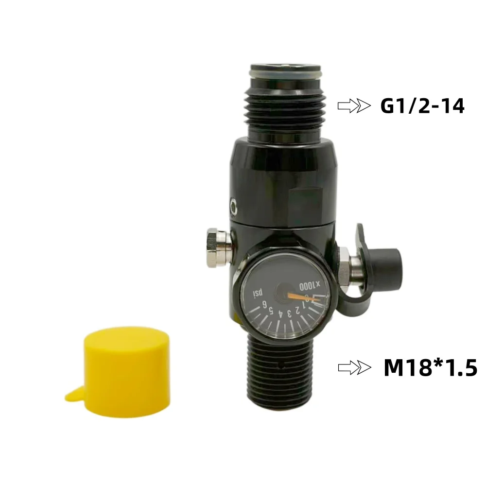 Mini Input 4500psi Output 1800psi Co2 Cylinder Air Tank Pressure Gas Regulator with M18*1.5 Thread
