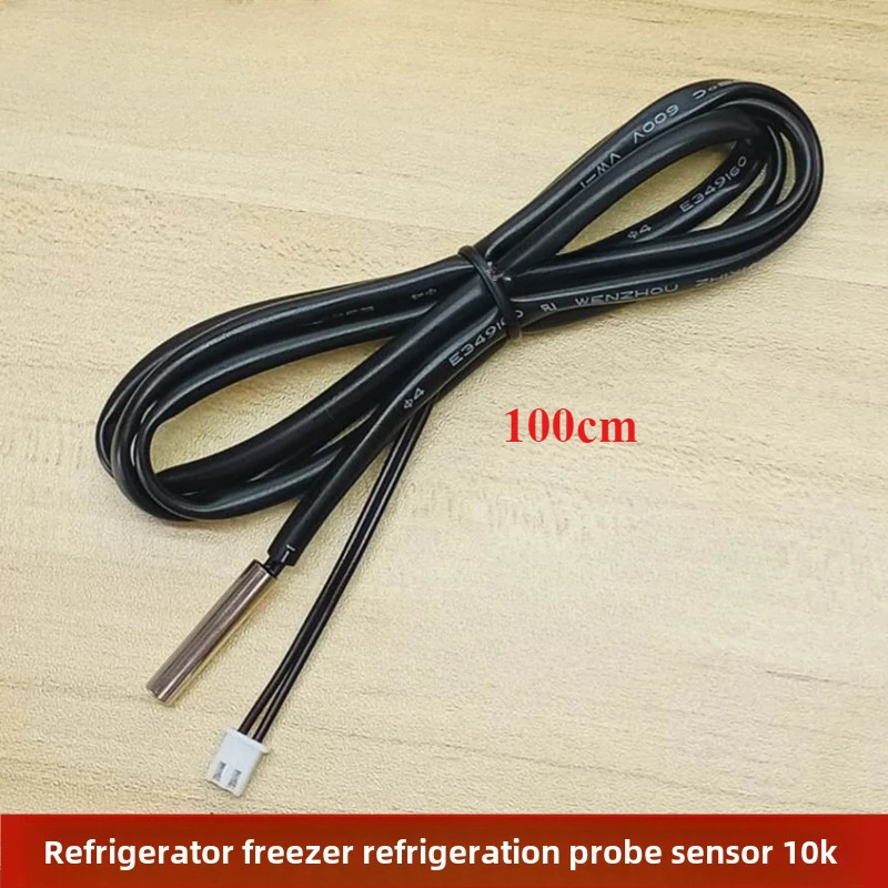 10K Temperature Probe for Refrigerator Freezer Ice Maker Temperature Sensor 100cm/200cm