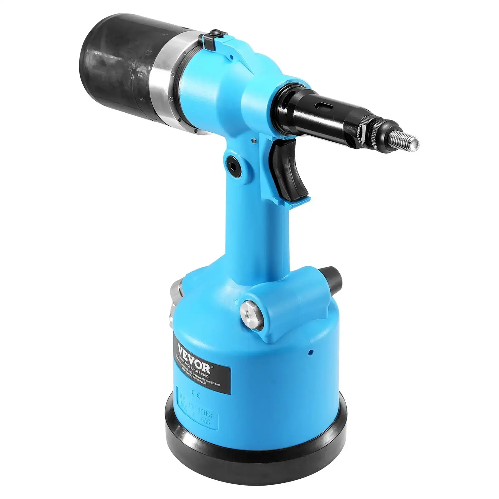 Pneumatic Air Riveter - Heavy Duty Rivet Gun Tool Kit with 13 Nose Pieces