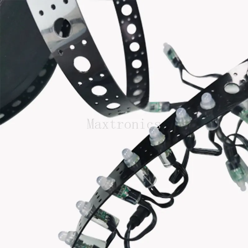 New 1000pcs DC5V WS2811 LED Module Light 12mm Full Color Pixel IP68 Waterproof or 50M Diy Black Band Flexible Tape Or Full Kit