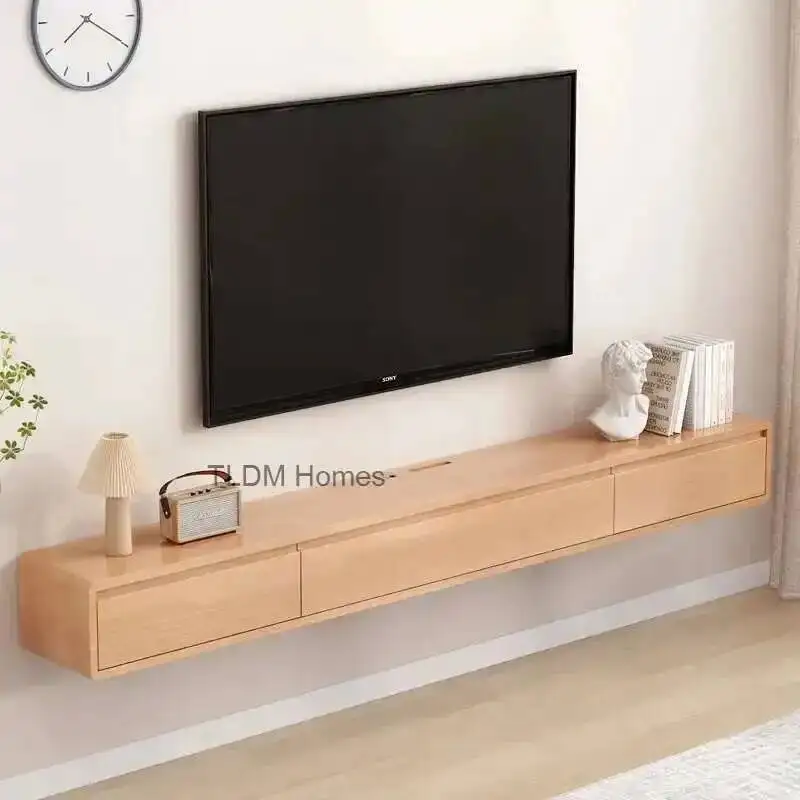 

TV Stands Modern Living Room Furniture Wall-mounted for Household Dangling TV Cabinet Minimalist Small Apartment wood Tv Cabinet