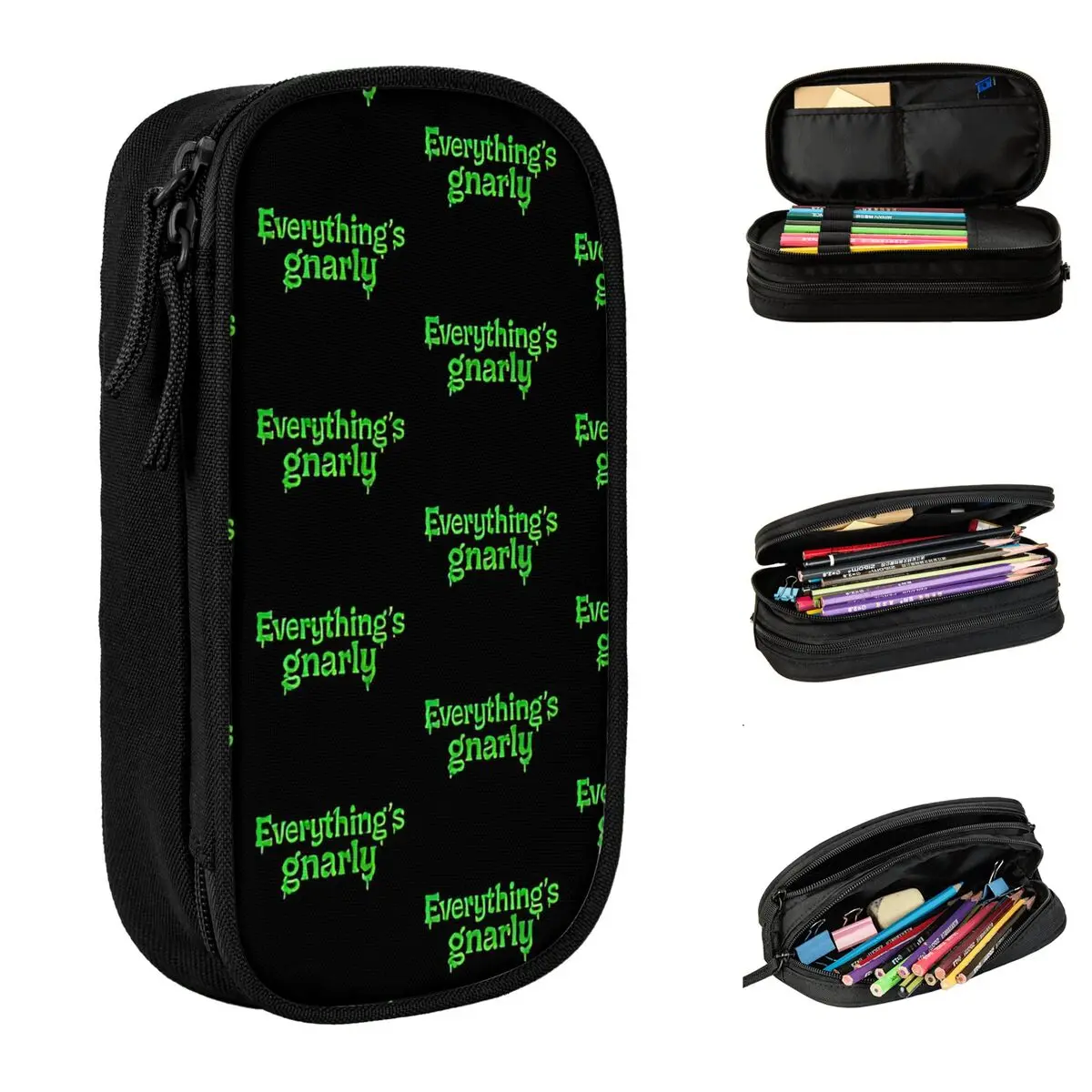

Everythings Gnarly Katseye Pencil Case Large Pencil Box Child Canvas Retro Back To School Pencil Cases Design Supplies
